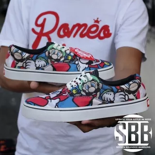 SEPATU VANS MARIO SNEAKERS CASUAL PRIA KEREN VANS AUTHENTIC MARIO BROSS LUIGI PRIA AUTHENTIC