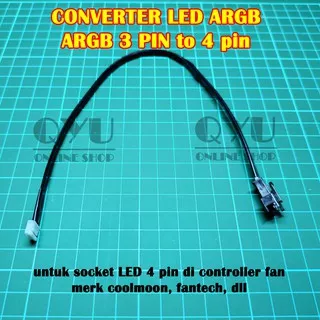 Converter LED ARGB 3 pin to 4 pin (socket Controller FAN RGB Case PC)