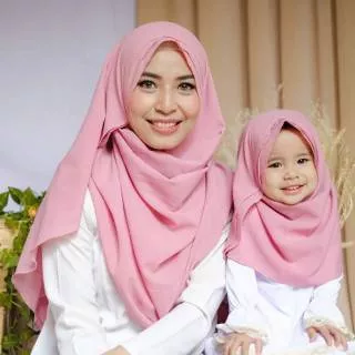 JILBAB PASMINA COUPLE IBU DAN ANAK (2 Jilbab Sepasang Ibu Anak)