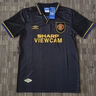 JERSEY MU AWAY RETRO CLASSIC CLASIC KUNGFU HITAM BLACK TAHUN 1994 MUSIM 94 GO GRADE ORI THAILAND AAA JERSEY KAOS BOLA