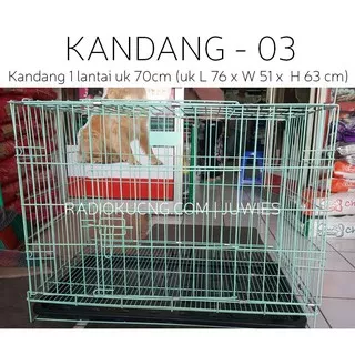 Kandang 75 cm 2 Pintu - Kucing Anjing Iguana Kelinci