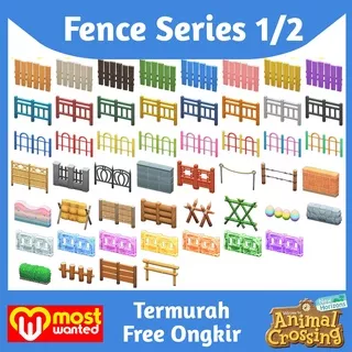 Fence Set Animal Crossing New Horizons ACNH Item Material Bells NMT DIY Pagar