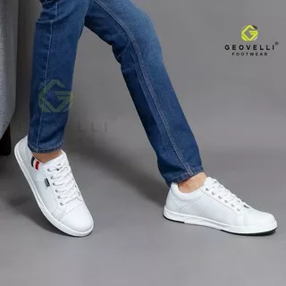 Sepatu Sneaker Pria Navy Sepatu Sneaker Pria Brand Geovelli Untuk Sekolah Kuliah Kerja Warna Hitam