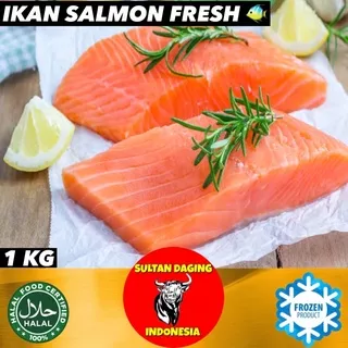 FILLET IKAN SALMON PREMIUM 1 KG IMPORT DARI NORWEGIA/ SALMON FILLET FRESH/ SALMON FILLET 1 KG/SALMON