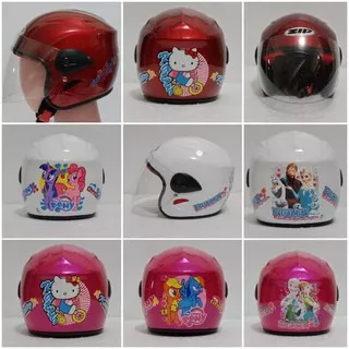 HELM ANAK SNI Murah helm anak KARAKTER ANAK retro UMUR 3-6 helm sepeda anak tayo little pony frozen