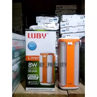 Lampu emergancy Luby L-7757 8 watt rechargeable LED