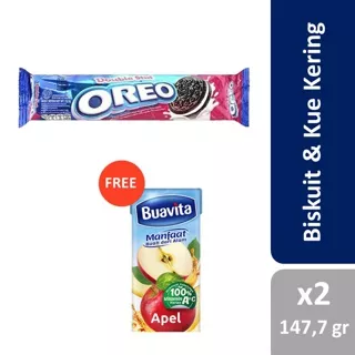 Oreo Double Stuf 147,7 gr (Twinpack) - Free Buavita Juice Apel