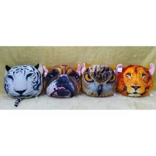 Bantal Singa, Buldog, Burung Hantu, Head Cushion Lion, Tiger, Owl