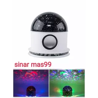 Lampu Disco Magic Ball Light Disco+speaker Proyektor Lampu kamu Tidur LED Krystal