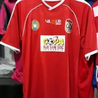 Jersey PSM Makassar Copa Dji Sam Soe 2004 - 2005 Home Merah Grade Ori Retro