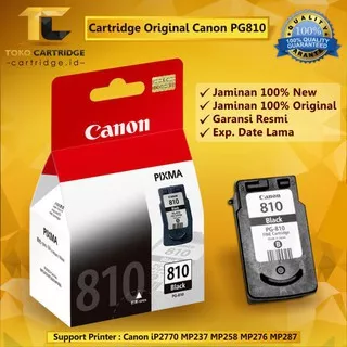 Cartridge Canon PG810 Black Original  Catridge PG 810 Katrid Tinta PG-810 Hitam Printer Ink