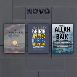 Quotes Islami Hiasan Dekorasi Dinding Walldecor Pajangan Rumah Poster Kayu Murah 15x20cm