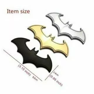 Emblem / stiker 3D dekorasi mobil batman bahan metal