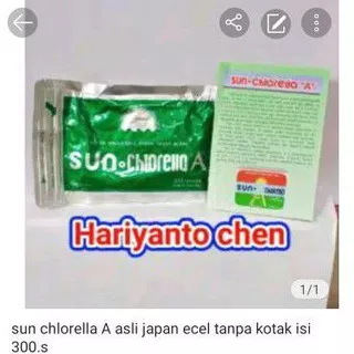 Sun chlorella isi 300.s asli Japan A( tanpa kotak)