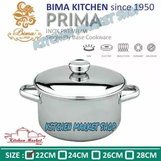 BIMA Prima Panci Saucepot 16cm 18cm 20cm 22cm Stainless Steel B2007016 B2007018 B2007020 B2007022