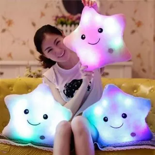 Bantal Boneka Bintang Lightning Star Ada Lampu LED