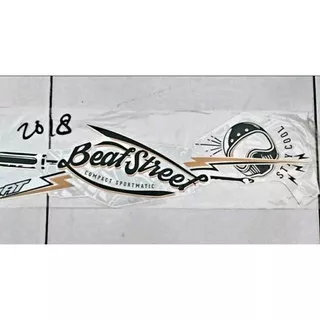 stiker sticker striping stripping honda beat street 2018 putih white