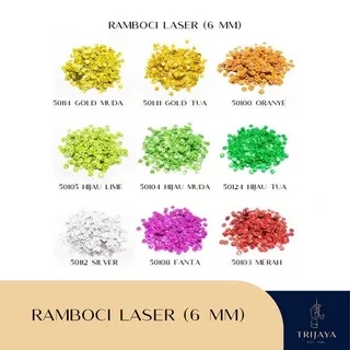 Trijaya Mote / Manik / Ramboci / Beads / Payet Piring - Laser 6 mm (100 Gram & 1 Pon)