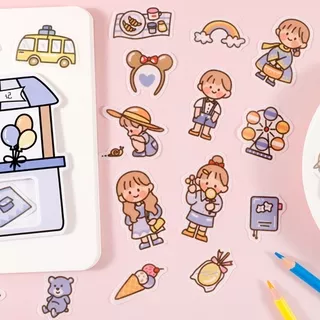 40 Pcs Cute Cartoon Notebook Sticker Diary Decoration Japanese Paper Sticker
