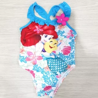 Baju renang balita swimsuit anak perempuan disney little mermaid ariel preloved