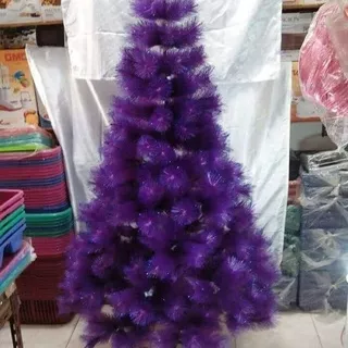 Free aksesories! Pohon Natal ungu glitter 1,8 meter 6feet 6G pohon terang merry christmas