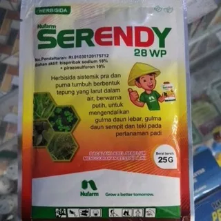 HERBISIDA SERENDY 28 WP ISI 25 G HERBISIDA SISTEMIK PRA DAN PURNA TUMBUH, PEMBASMI RUMPUT PADI SAWAH