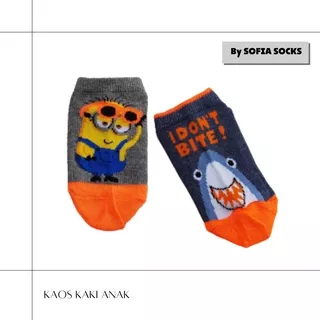 Kaos kaki mata kaki anak balita motif minion