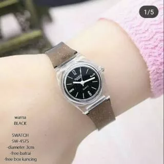 Grosir Jam Tangan Wanita Swatch Jelly Karet Transparan