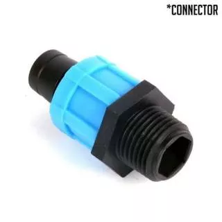 Drip tape connector 1/2 x 16mm / konektor selang drip tetes drat 1/2 atau  konektor canister / hidroponik