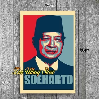 Poster Kayu Soeharto POSTER PAHLAWAN