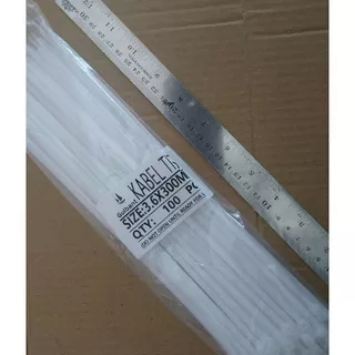 Cable ties 3.6mm x 30cm 100 pcs Kabel tie 30 cm 300mm tali ripet hitam putih