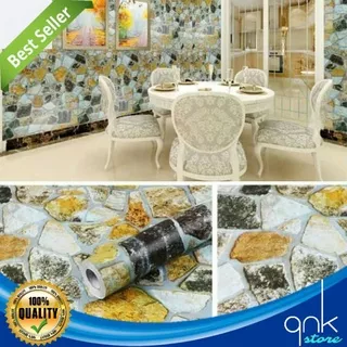 Wallpaper Dinding Motif Batu Alam Wallsticker Dinding Motif Batu Artistik Gold