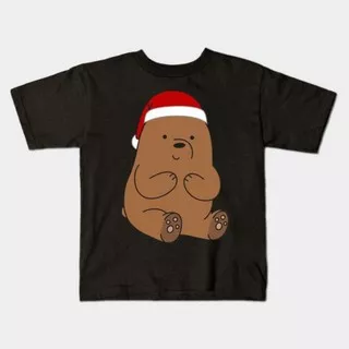 Thsirt Kaos Baju Baby Beruang Grizzly Natal Xchristmast Cute Wanita Unisex Anak Dewasa