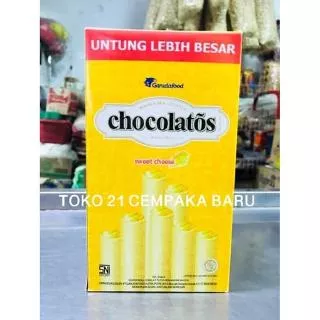 Chocolatos Wafer Roll Rasa SWEET CHEESE 1 BOX isi 20 PCS | Chocolatos Keju