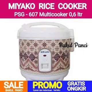 MIYAKO RICE COOKER PSG 607 0,6 Liter Penanak Nasi Rice Cooker Mini Kecil Serbaguna