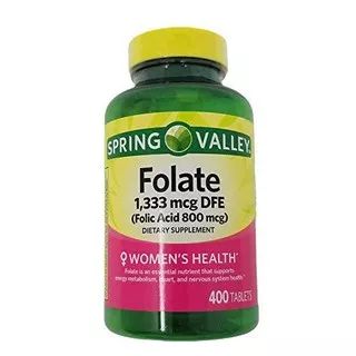 SPRING VALLEY Folic Acid 800 mcg, 400 Tablets