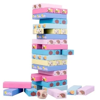 Jenga game - wooden stacking games - mainan edukasi anak- hadiah anak - kado anak