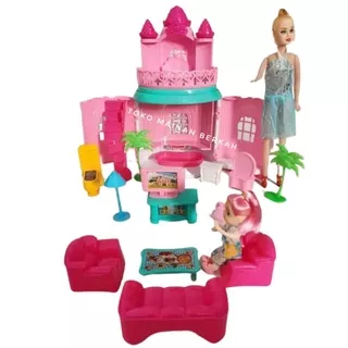 MAINAN RUMAH RUMAHAN ISTANA BONEKA| MAINAN DREAM CASTLE BARBIE | MAINAN RUMAH BARBIE | MAINAN ISTANA