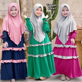 Gamis Anak - Baju Anak Perempuan - Baju Muslim Anak Perempuan - Gamis Anak Bergo - Umma - Lexoir