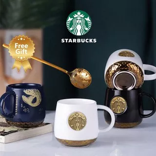 Starbucks Keramik Mug Kopi Motif Mermaid Bahan Tembaga Hadiah Edisi Terbatas Pasangan Cup