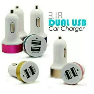 Charger Mobil 2 Port USB | Car Charger Saver Universal 2.1A 2Port USB | Charger Lubang Rokok | MURAH