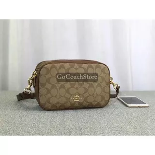 Tas Coach Slingbag Jes Crossbody In Signature Brown Original Tas Selempang Bahu Slingbag Sling Bag Shoulderbag Shoulder Bag Coach Wanita Original