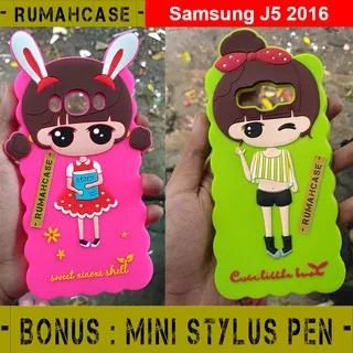 Samsung J5 2016 / J510 - Litle Girl 3D Cute Soft Case Casing cover Karakter karet Silicone lucu imut