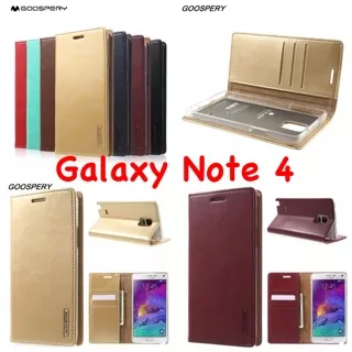 Samsung Galaxy Note 4 Original Mercury Goospery Bluemoon Flip Case