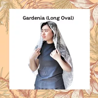 Mantilla Mantila Kerudung Doa Misa Veil Gardenia (Long Oval)