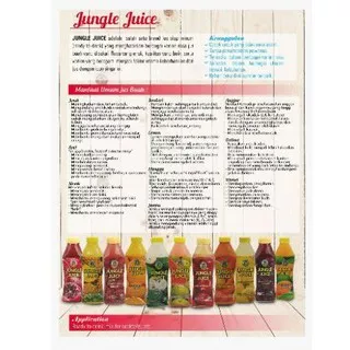 Jungle Juice / sari jus buah delima / strawberry / apel / lemon / nanas / jambu biji / mangga 500ml