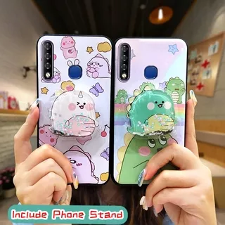 Cartoon foothold Phone Case For Infinix X627/X626/Smart3 Plus/S4 Cute Silicone For Woman Fashion Design drift sand Soft Case