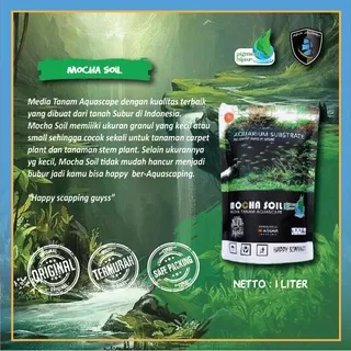 Mocha Soil Aquascape 1 Liter Media Tanam Pigment Hijau Aquair