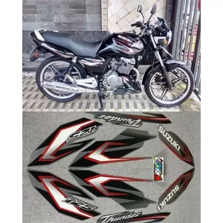 STRIPING THUNDER HITAM TAHUN 2009 2010 STIKER LIS STANDAR ORI SUZUKI