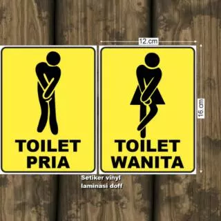 Stiker toilet pria/wanita stok selalu ready